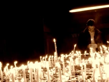 In prayer. 