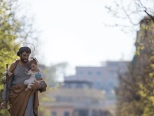 A St. Joseph’s procession winds through the streets of Rome and the surrounding neighborhood of the Parish of San Giuseppe al Trionfale in Rome on March 19, 2025.
