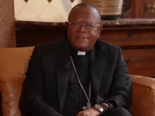 A screenshot of Fridolin Cardinal Ambongo during the March 17 interview with KTO.