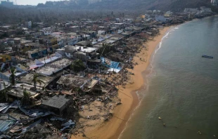 Aerial view of damages caused by the passage of Hurricane Otis in Guerrero State, Mexico, on Oct. 28, 2023. Credit: RODRIGO OROPEZA/AFP via Getty Images