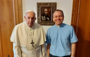 Pope Francis with Father Daniel Pellizzon, who was appointed the pope's personal secretary July 17, 2023. Credit: Portal Encamino - Archbishopric of Buenos Aires